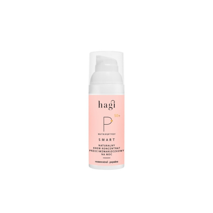 Hagi Smart P - naturalny krem koncentrat przeciwzmarszczkowy na noc - nutripeptydy, 50 ml