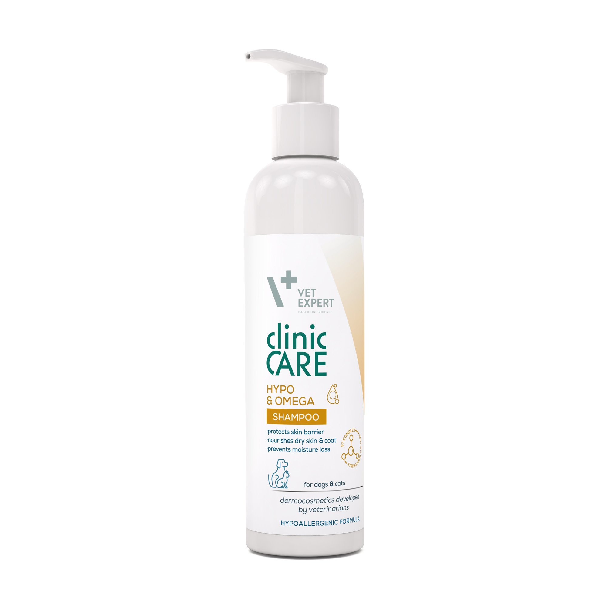 VET EXPERT Clinic Care Hypo & Omega Shampoo - szampon dermokosmetyczny dla psów i kotów 250 ml