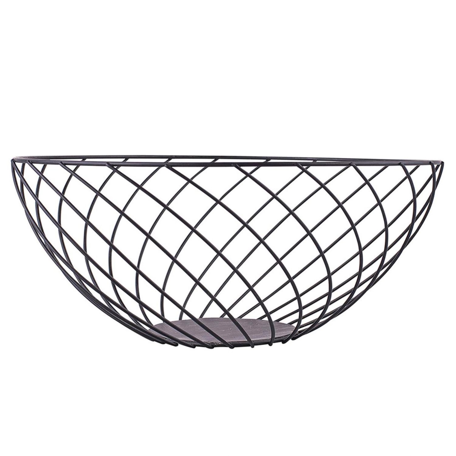 Koszyk metalowy czarny 28x28x13 cm