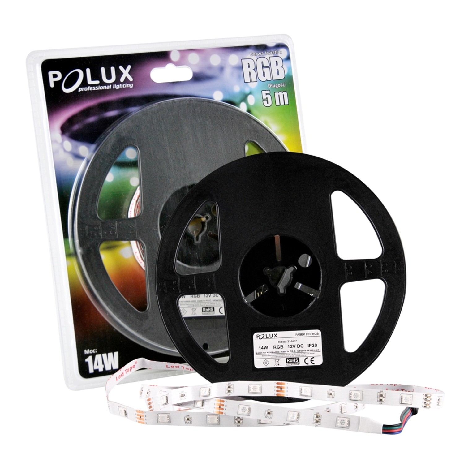 Polux Taśma LED RGB 5m 18W RGB