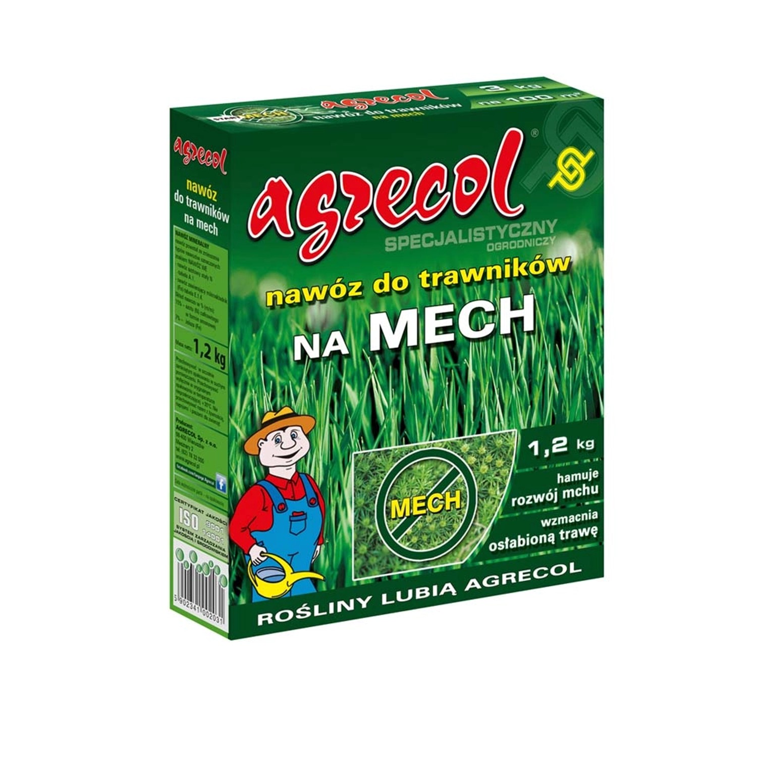 Agrecol Nawóz do trawników na mech 1,2 kg.
