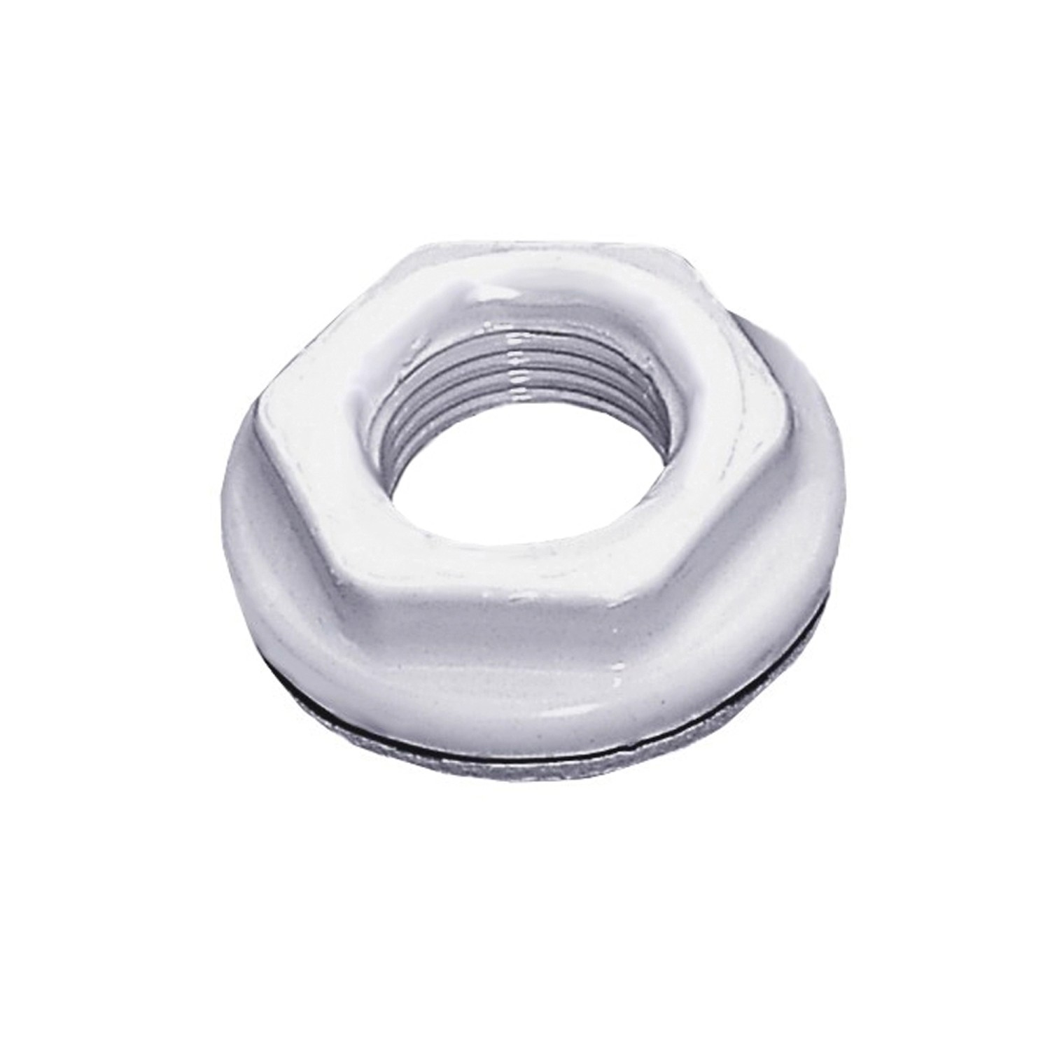 Invena Redukcja do grzejnika prawa biała GW 1" x 1/2"
