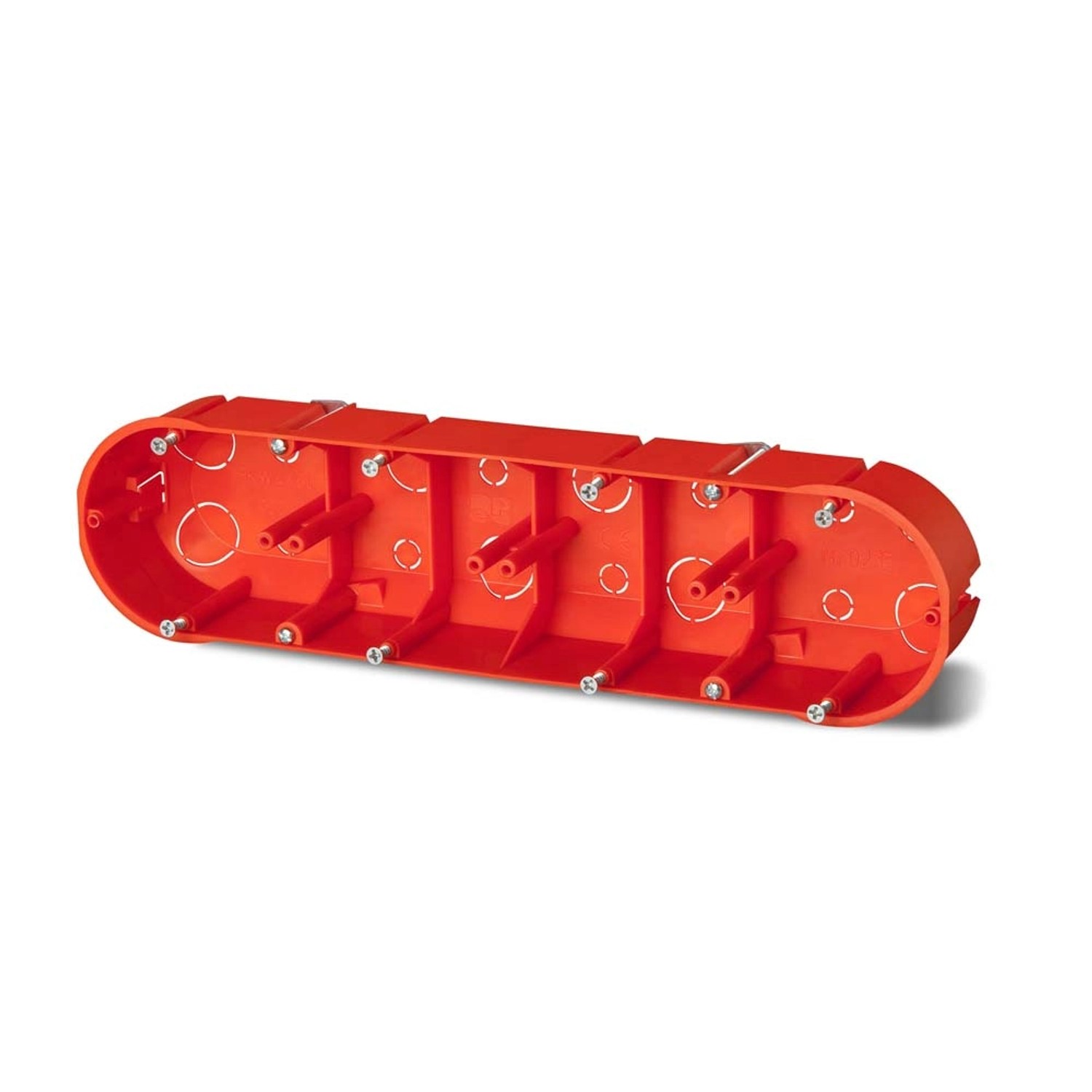 Elektro-Plast Puszka poczwórna 4x60 mm czerwona