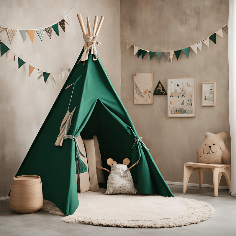 Namiot tipi butelkowa zieleń+mata WYPRZEDAŻ