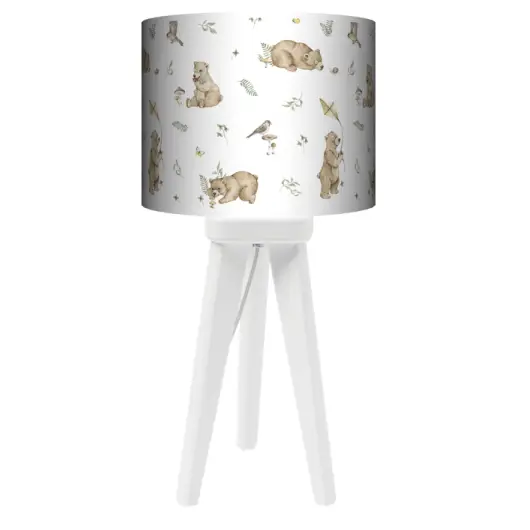 Lampa Trójnóg mała Misie Biel kolor podstawy do wyboru FL - wenge