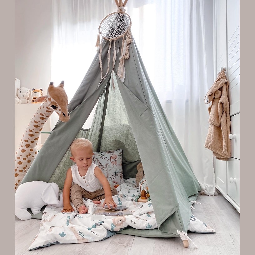 Namiot tipi pistacjowy + mata