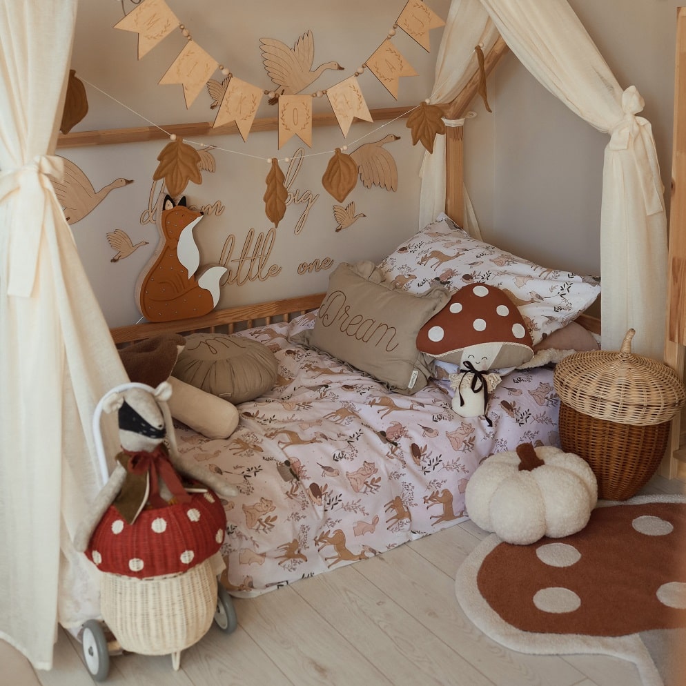 Pościel dziecięca Leśni Przyjaciele - 100x135 + poduszka 40x60 - Nie