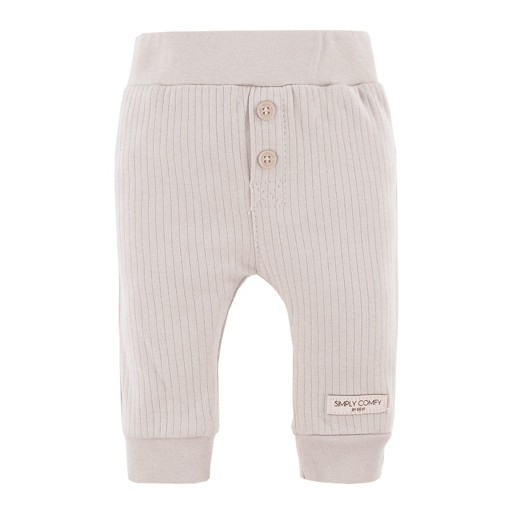 Legginsy dziecięce w prążek beżowe EV