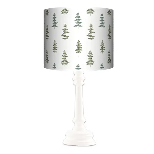 Lampa stojąca QUEEN Pine wood1 - kolor podstawy do wyboru FL - błękitny