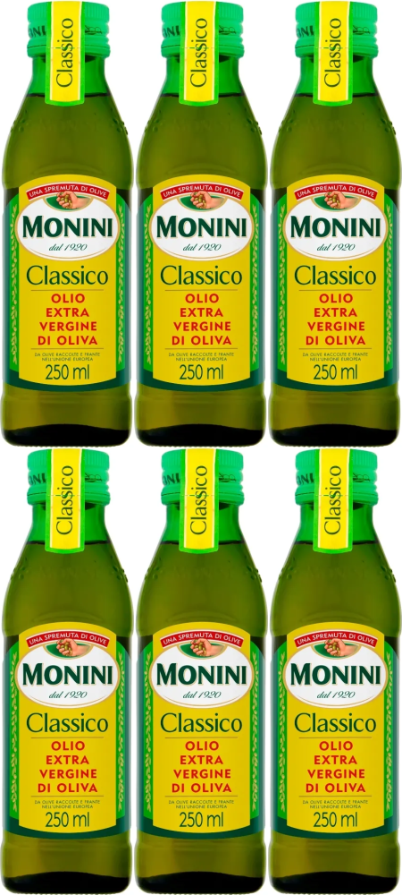 6x Oliwa z oliwek Extra Vergine Monini Classico, 250ml