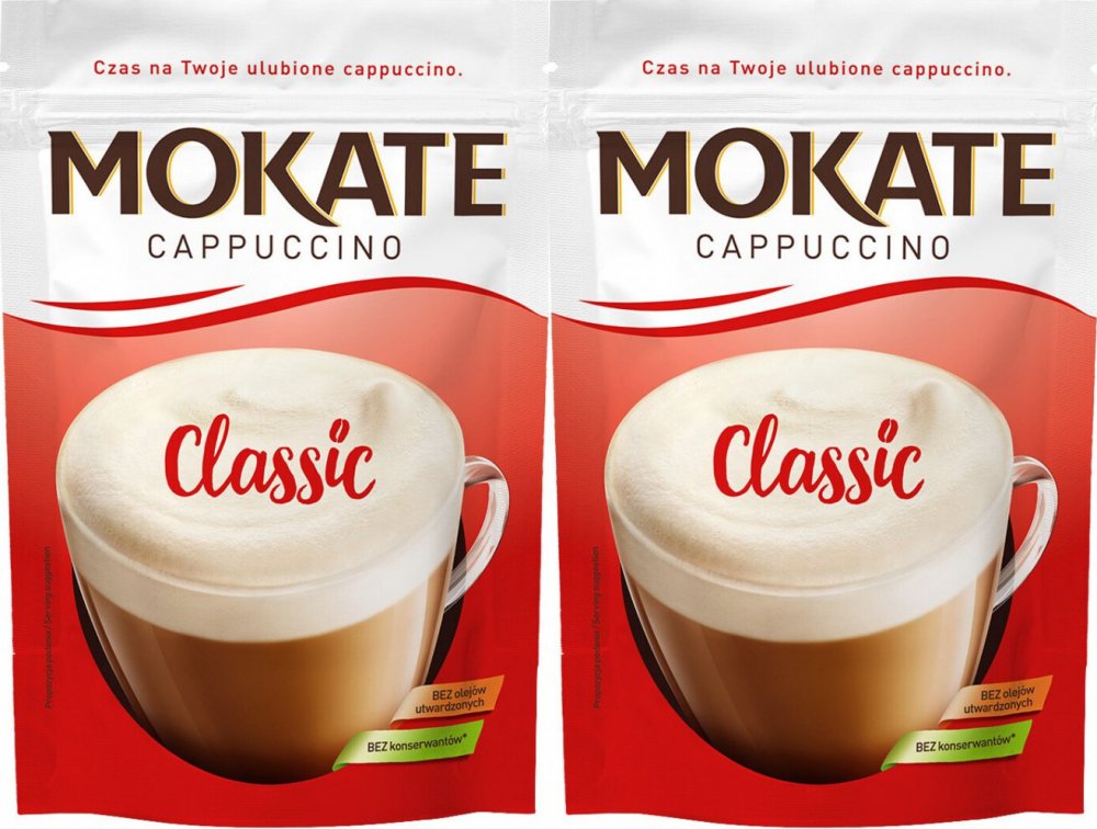 2x Kawa rozpuszczalna Mokate Cappuccino, Classic, 110g