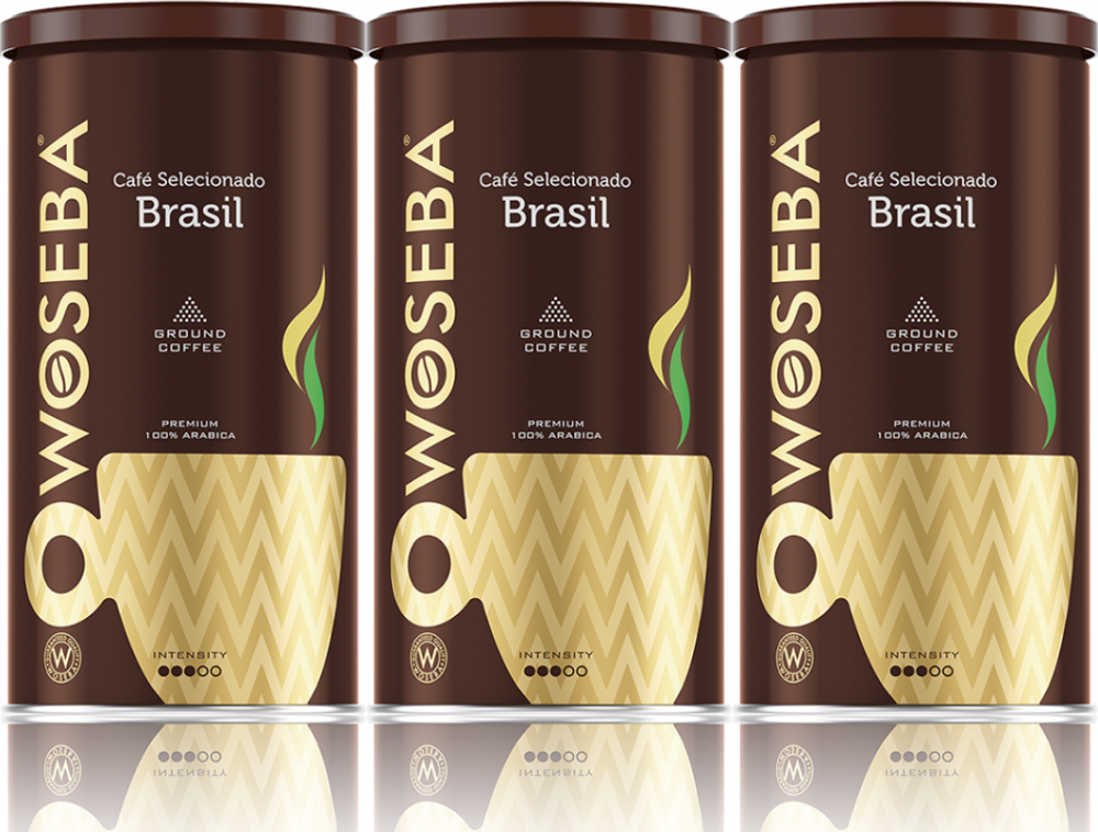 3x Kawa mielona Cafe Brasil, puszka, 500g