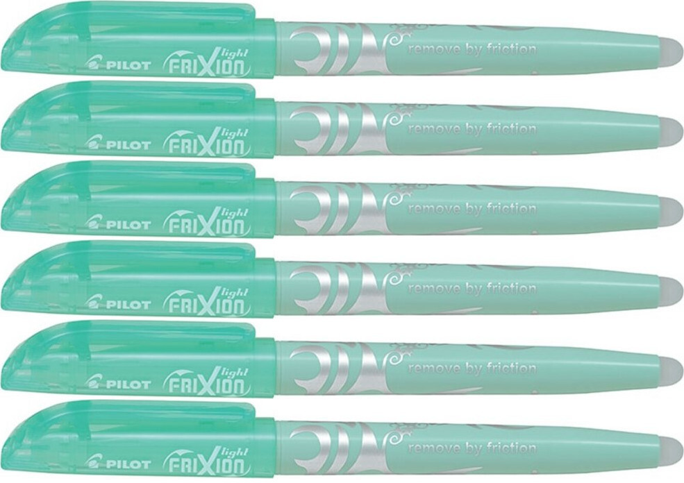 6x Zakreślacz wymazywalny Pilot, Frixion Light Soft, ścięta, 4mm, zielony pastelowy