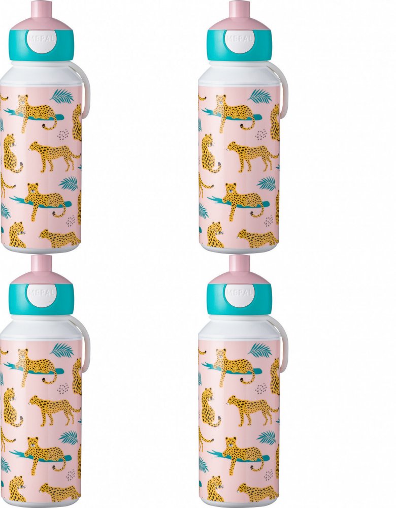 4x Bidon Mepal Pop-up Campus, leopard, 400ml