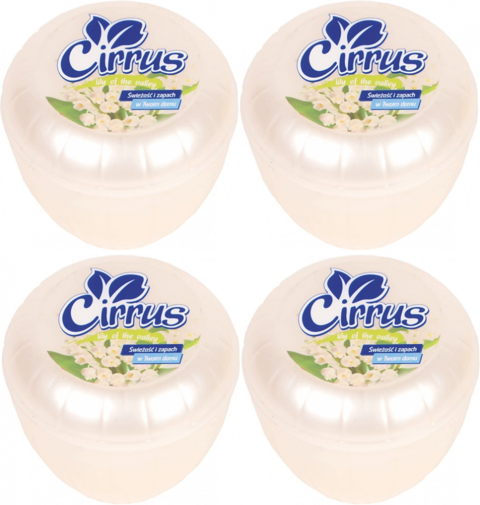 4x odświeżacz powietrza Cirrus tulipan, konwalia, żel, 150g
