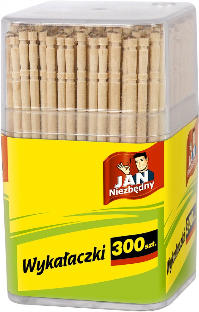 Wykałaczki Jan Niezbędny, drewno, w pudełku, 300 sztuk