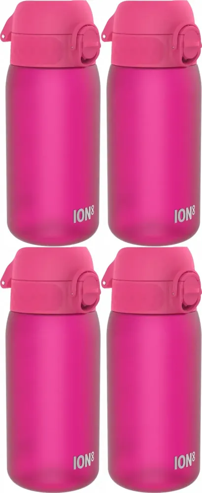4x Bidon ION8, recyclon/tritan, 350ml, różowy