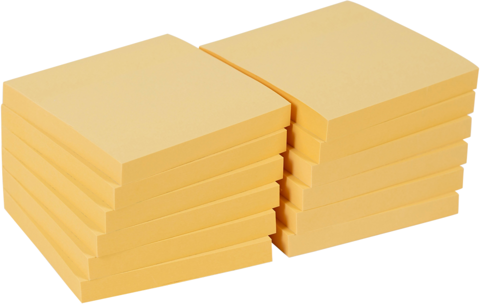 Karteczki samoprzylepne Viking, 76x76mm, 12x100 kartek, żółty pastelowy