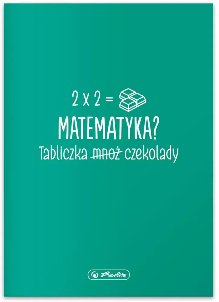 Zeszyt przedmiotowy w kratkę Herlitz Matematyka, A5, miękka oprawa, 60 kartek, zielony