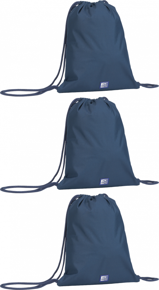 3x Worek na buty Oxford School, 46x36cm, jeansowy