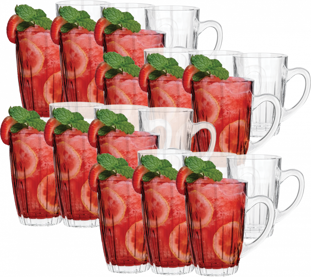 4x Kubek Altom Design Venus, 350ml, szkło, komplet 6 sztuk, przezroczysty