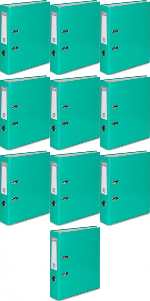 10x Segregator A4 VauPe FCK, 75mm, do 500 kartek, turkusowy
