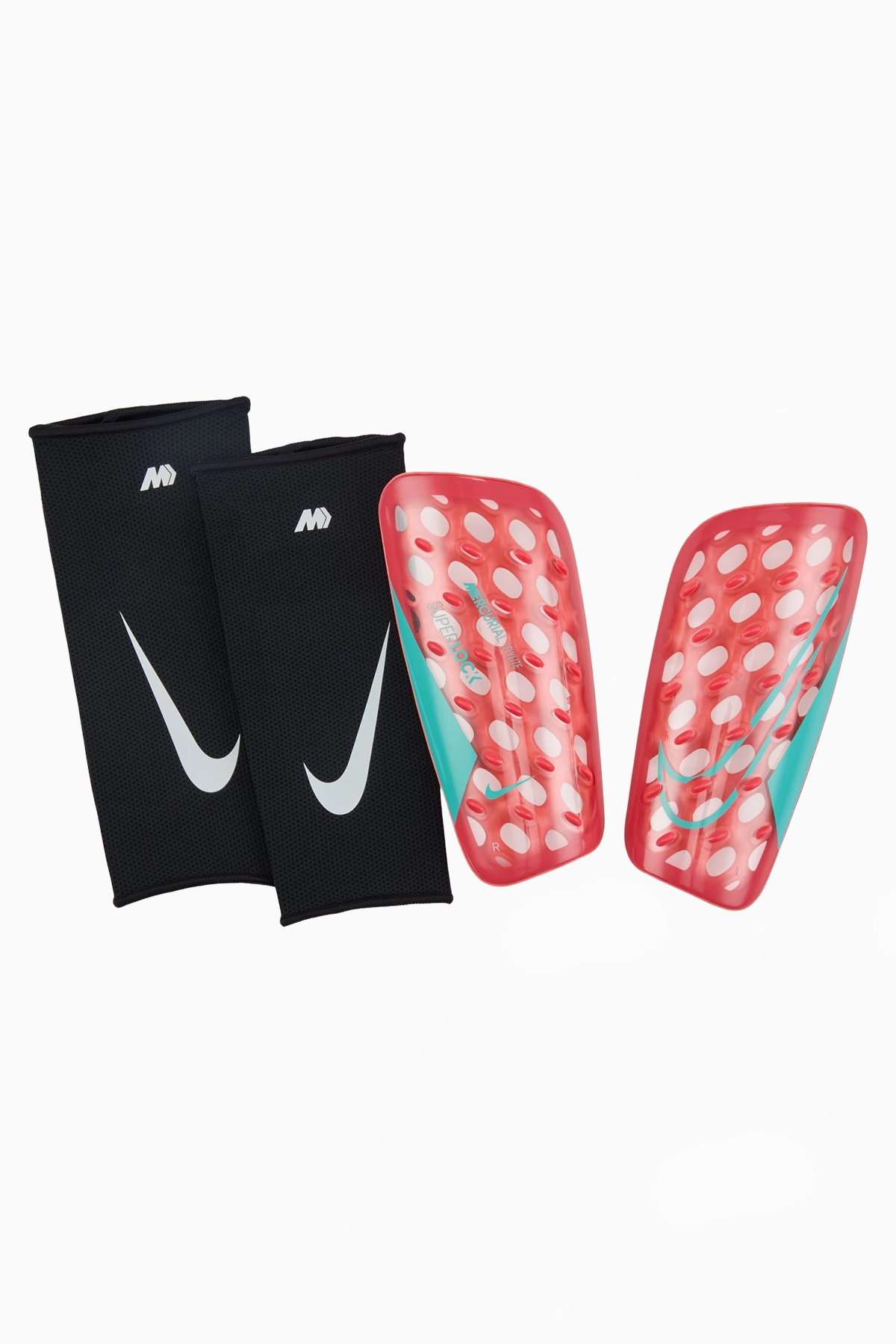 Ochraniacze Nike Mercurial FlyLite SuperLock - Czerwony