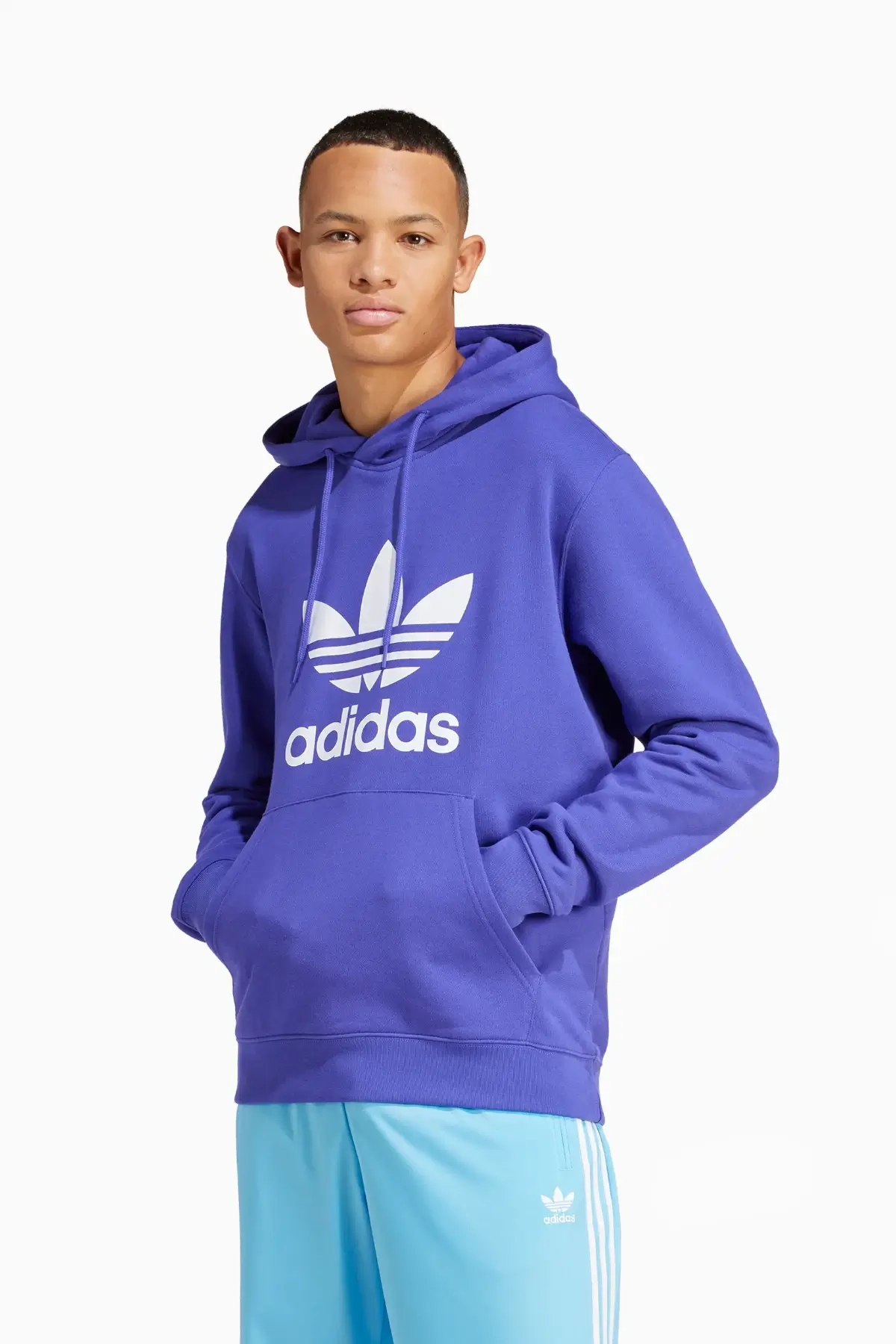 Bluza z kapturem adidas Adicolor Classics Trefoil - Fioletowy