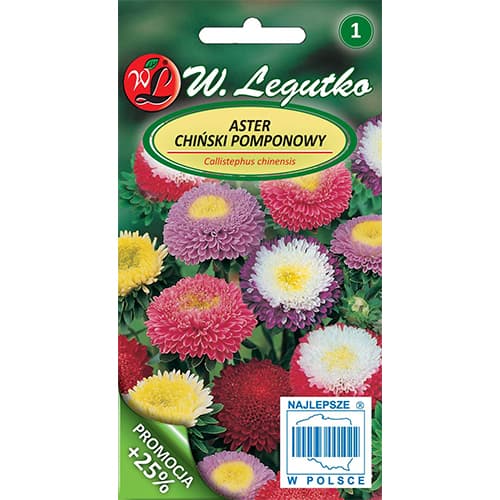 1 szt, Őszirózsa kerti Pompon, színkeverék - Magok: Mod de ambalare: 1.25 g