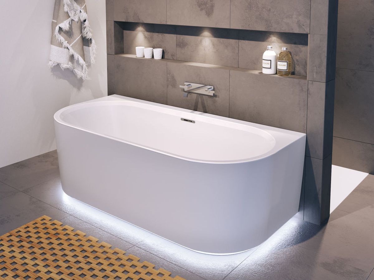 Riho Desire Back2Wall LED wanna wolnostojąca 184x84 cm przyścienna biały mat B089002105