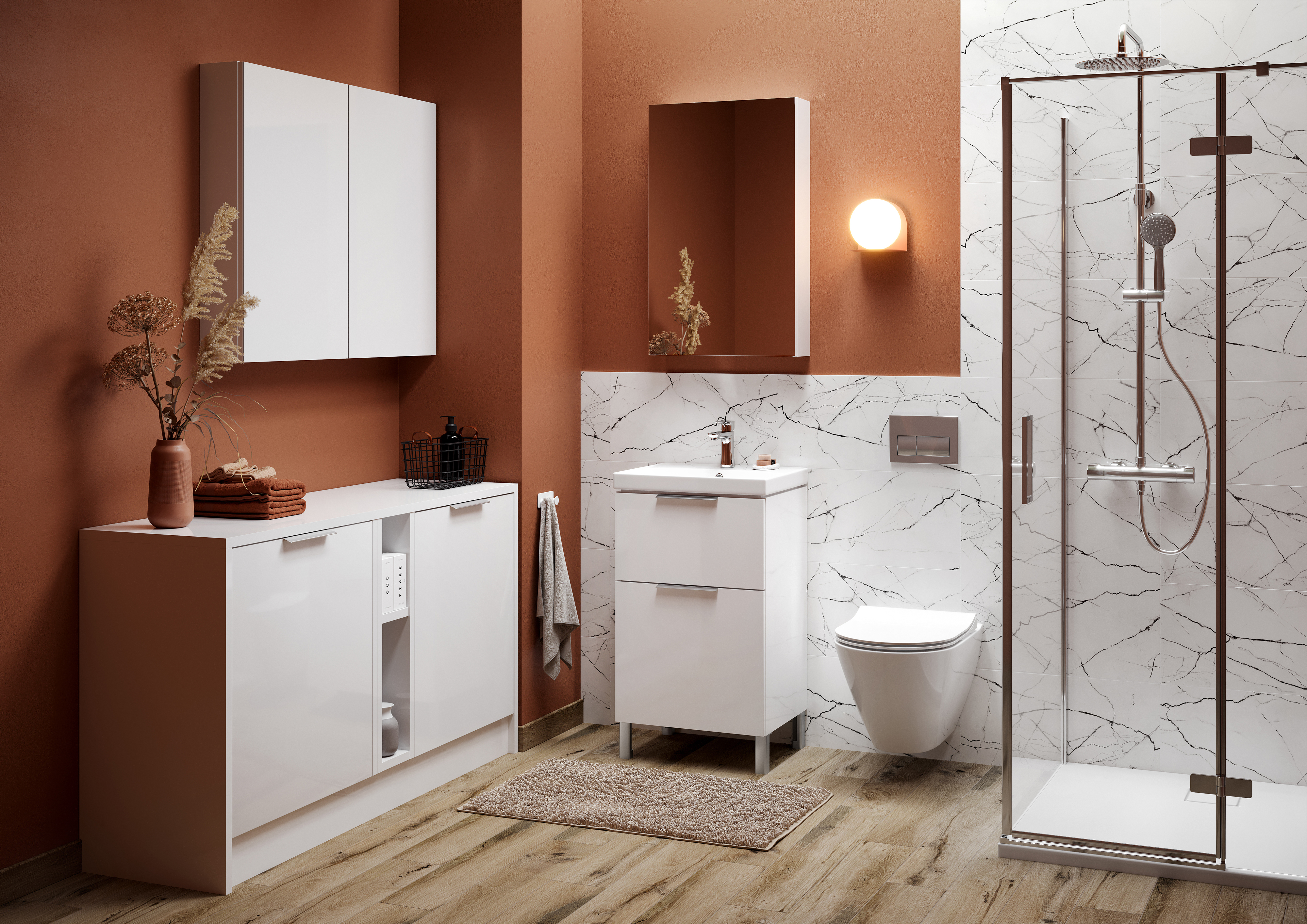 Cersanit City blat 120x45 cm biały S584-042