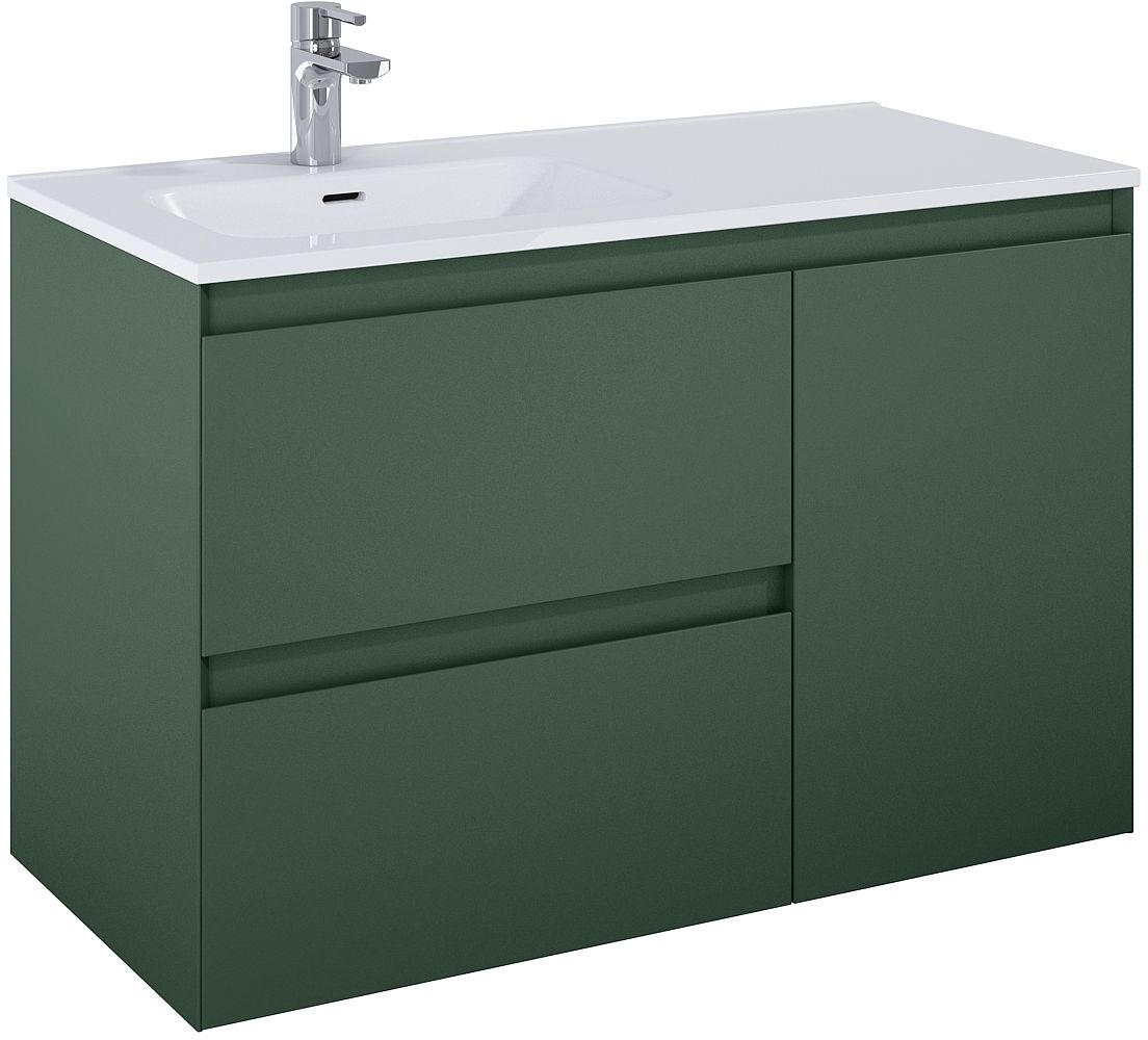 Elita Split szafka 100x45,8x63,5 cm podumywalkowa wisząca lewa forest green matt RE011006057010