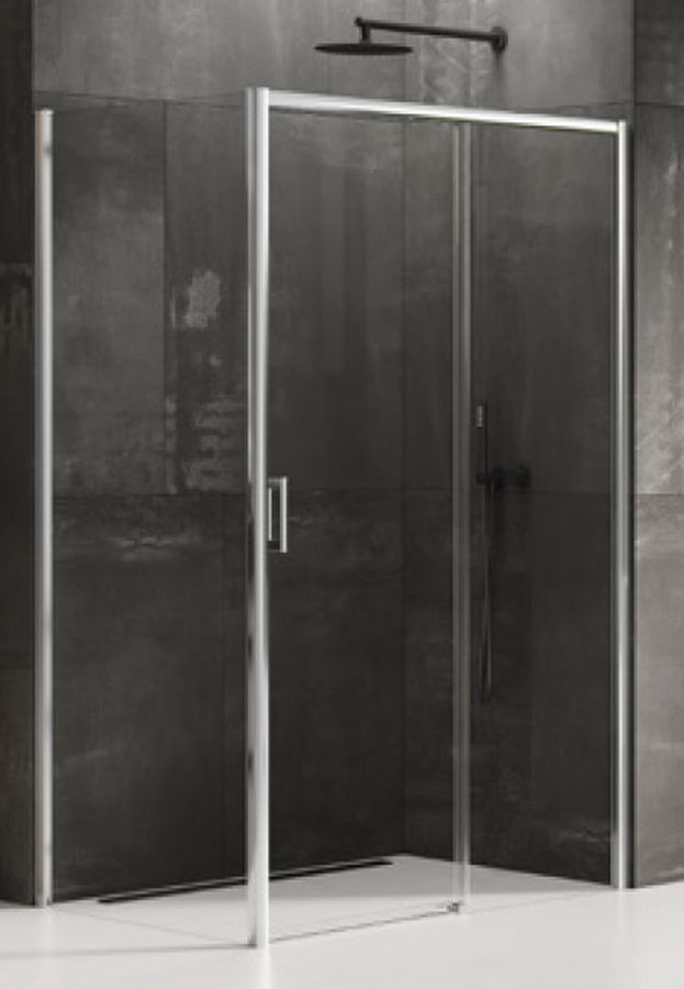 New Trendy Prime kabina prysznicowa 140x80 cm prostokątna chrom połysk/szkło przezroczyste D-0307A/D-0123B