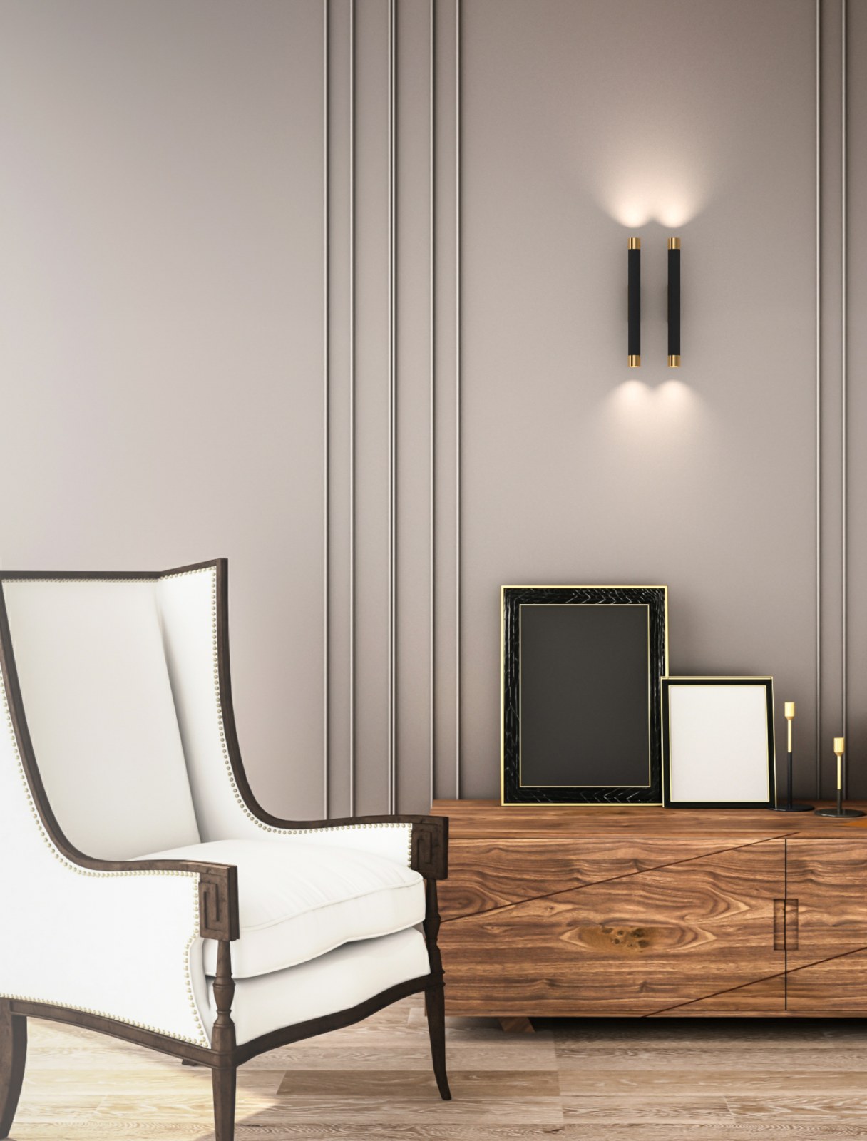 Orlicki Design Q Parette kinkiet 2x3,5W LED czarny/złoty OR84573