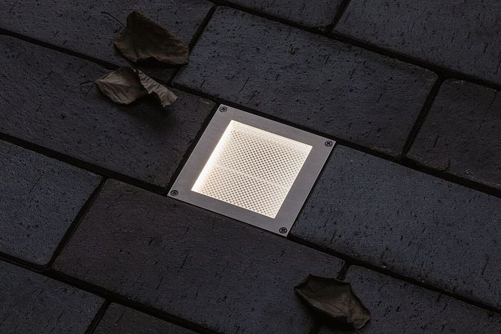 Paulmann Brick lampa gruntowa 1x0,8W LED z czujnikiem zmierzchu szary 94336