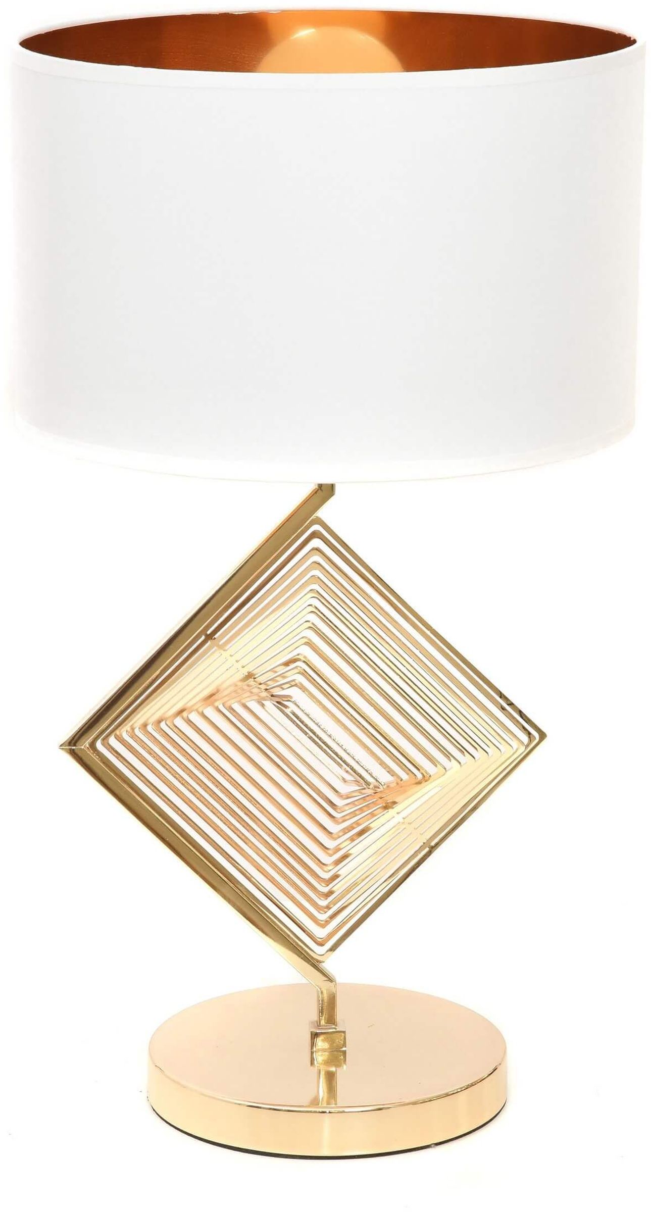 Lumina Deco Benardi lampa stołowa 1x40W biało/złota LDT5529WT+GD