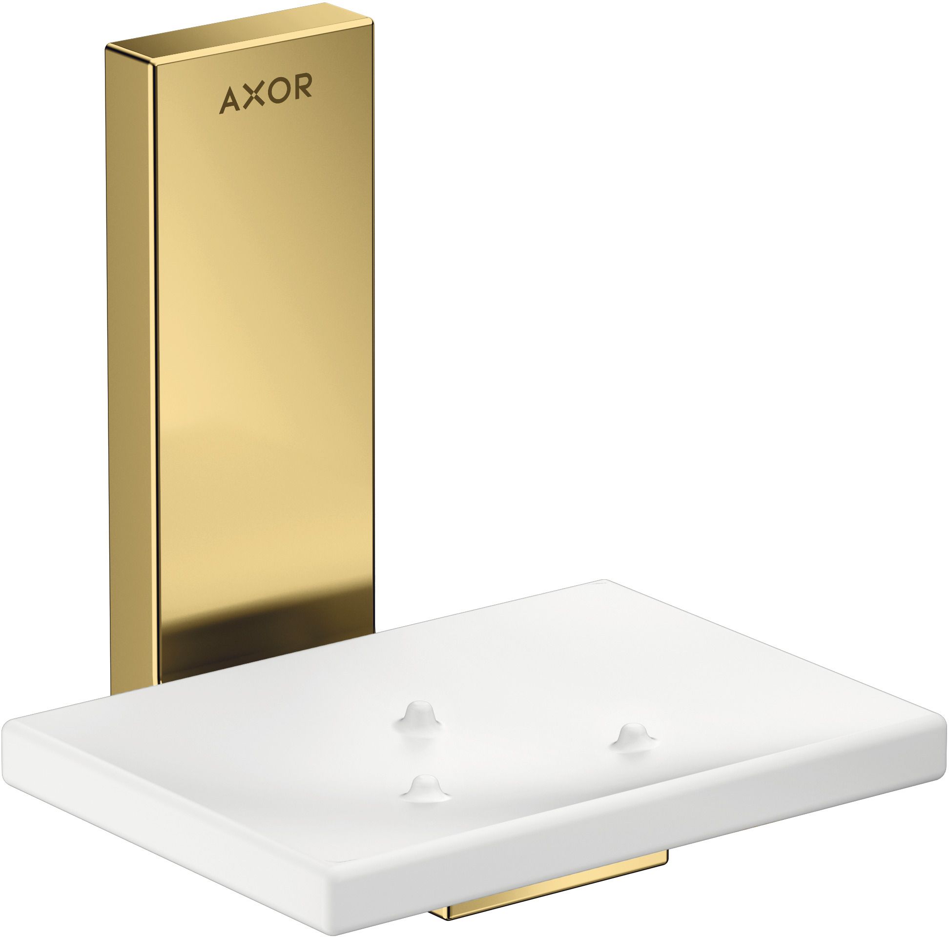 Axor Universal Rectangular mydelniczka ścienna złoty optyczny polerowany 42605990