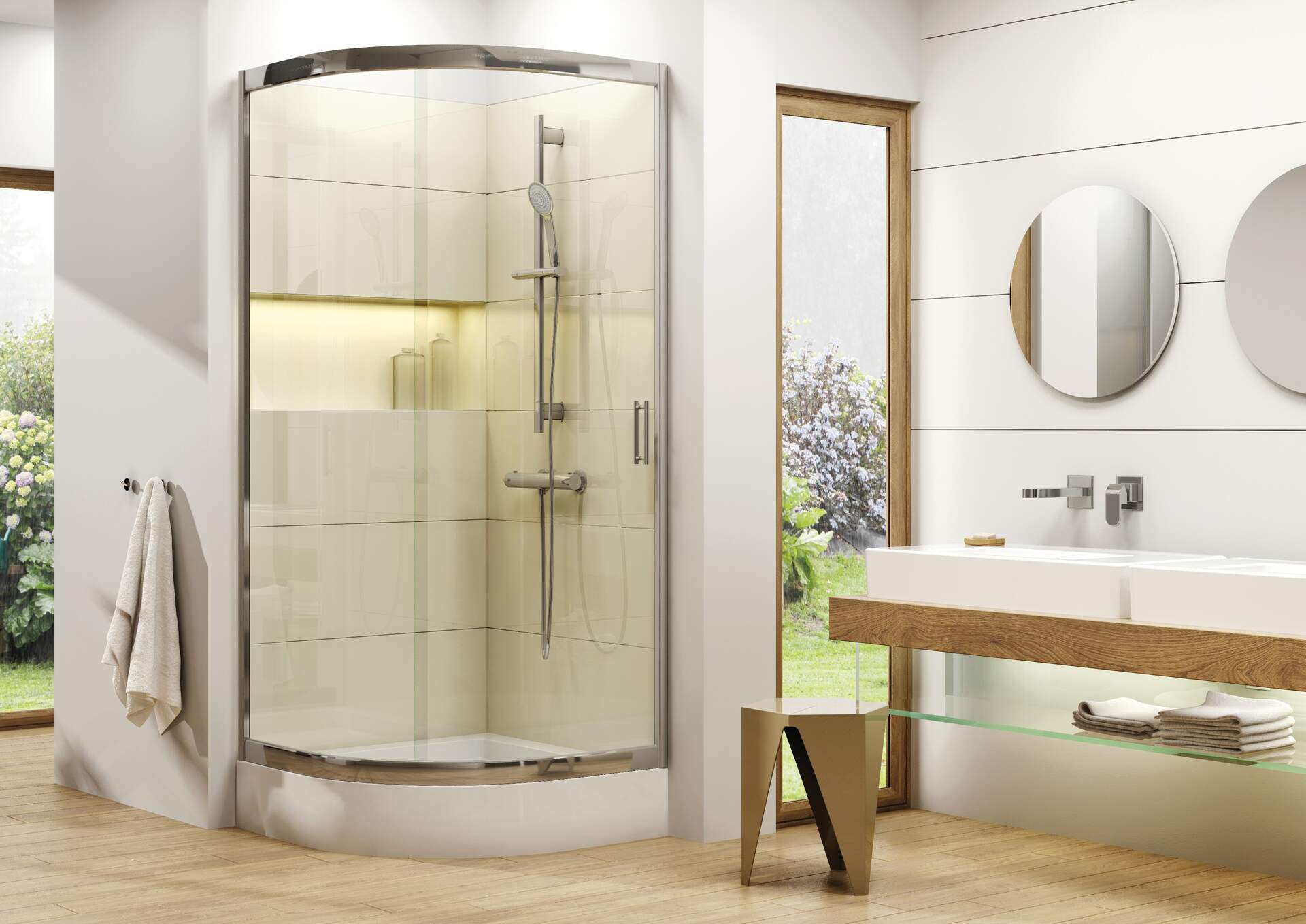 Deante Standard New brodzik 90x90 cm półokrągły biały KTA053B - Wysyłka w 24h