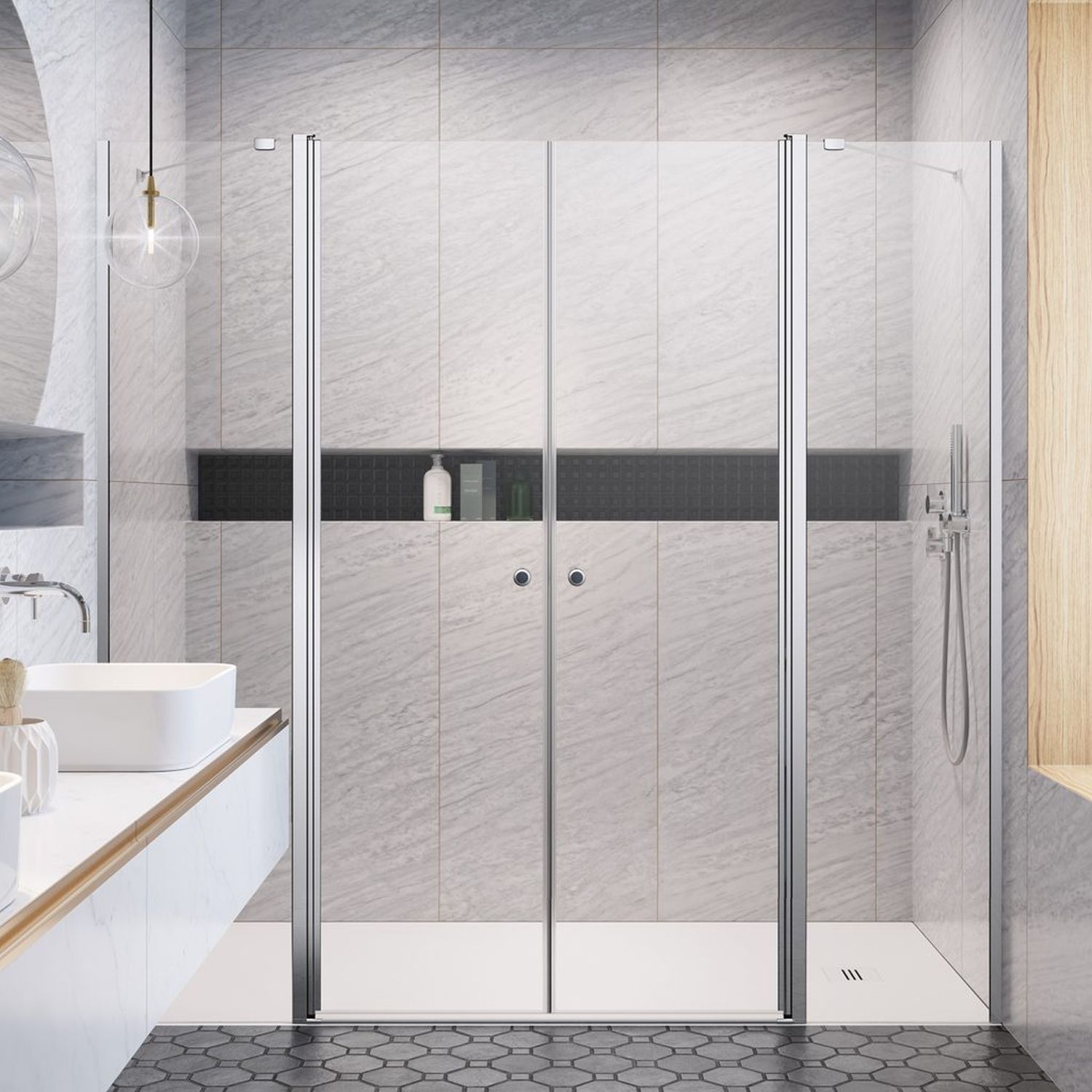 Radaway Eos DWD II ścianki prysznicowe 103 cm chrom/szkło przezroczyste 13799103-01-01