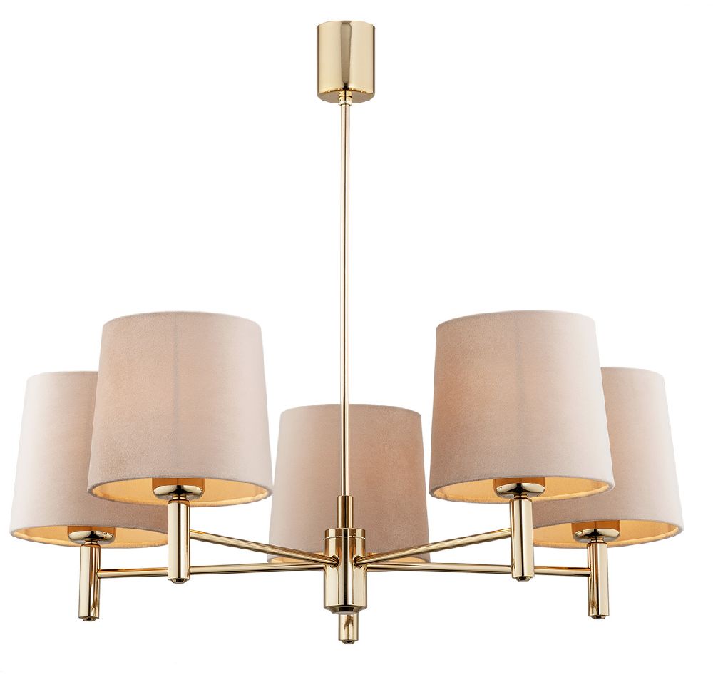 Argon Ponte Plus lampa podsufitowa 5x15W beżowy/ciemny mosiądz 2105