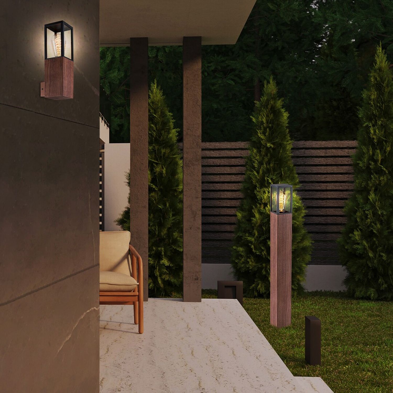 Rabalux Wales lampa stojąca zewnętrzna 1x60W dąb 7197 - Wysyłka w 24h
