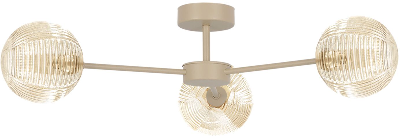 Kaja Jukon lampa podsufitowa 3x10 W bursztynowa-beżowa K-5713