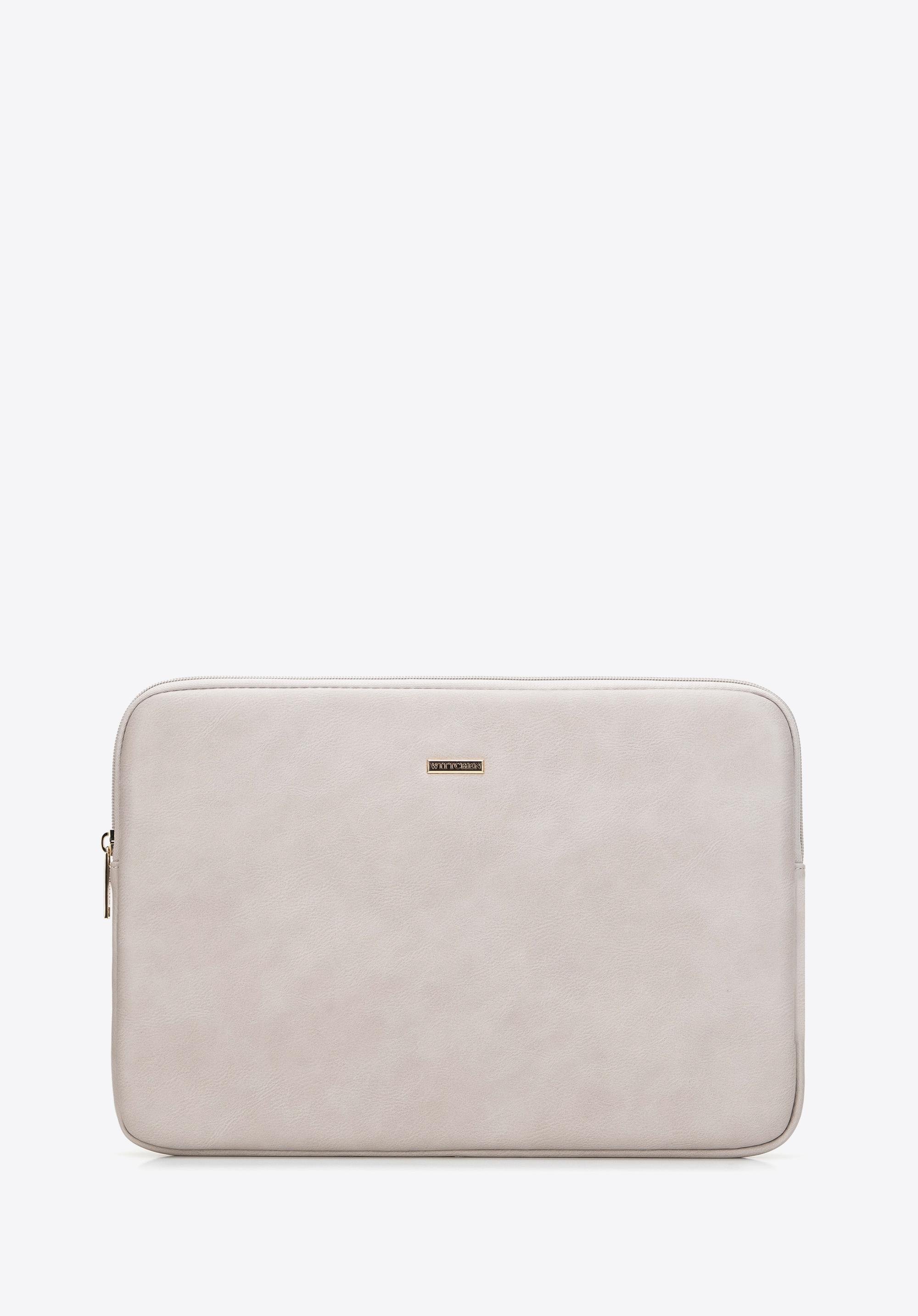Etui na laptopa 14’’ z ekoskóry beżowe