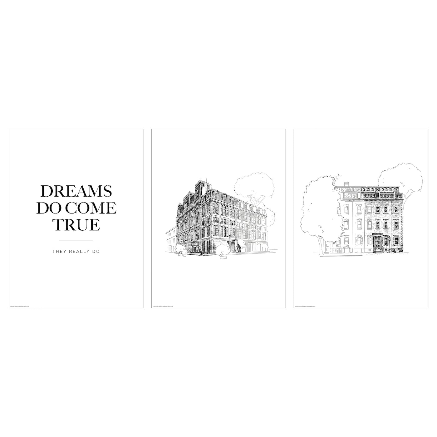 IKEA BILD Plakat, dreams do come true, 30x40 cm