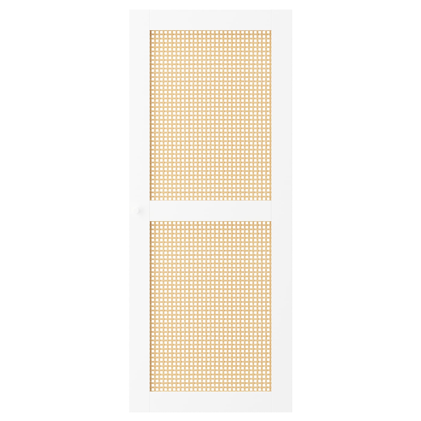IKEA HÖGADAL drzwi, biały/wyplatany bambus, 40x97 cm