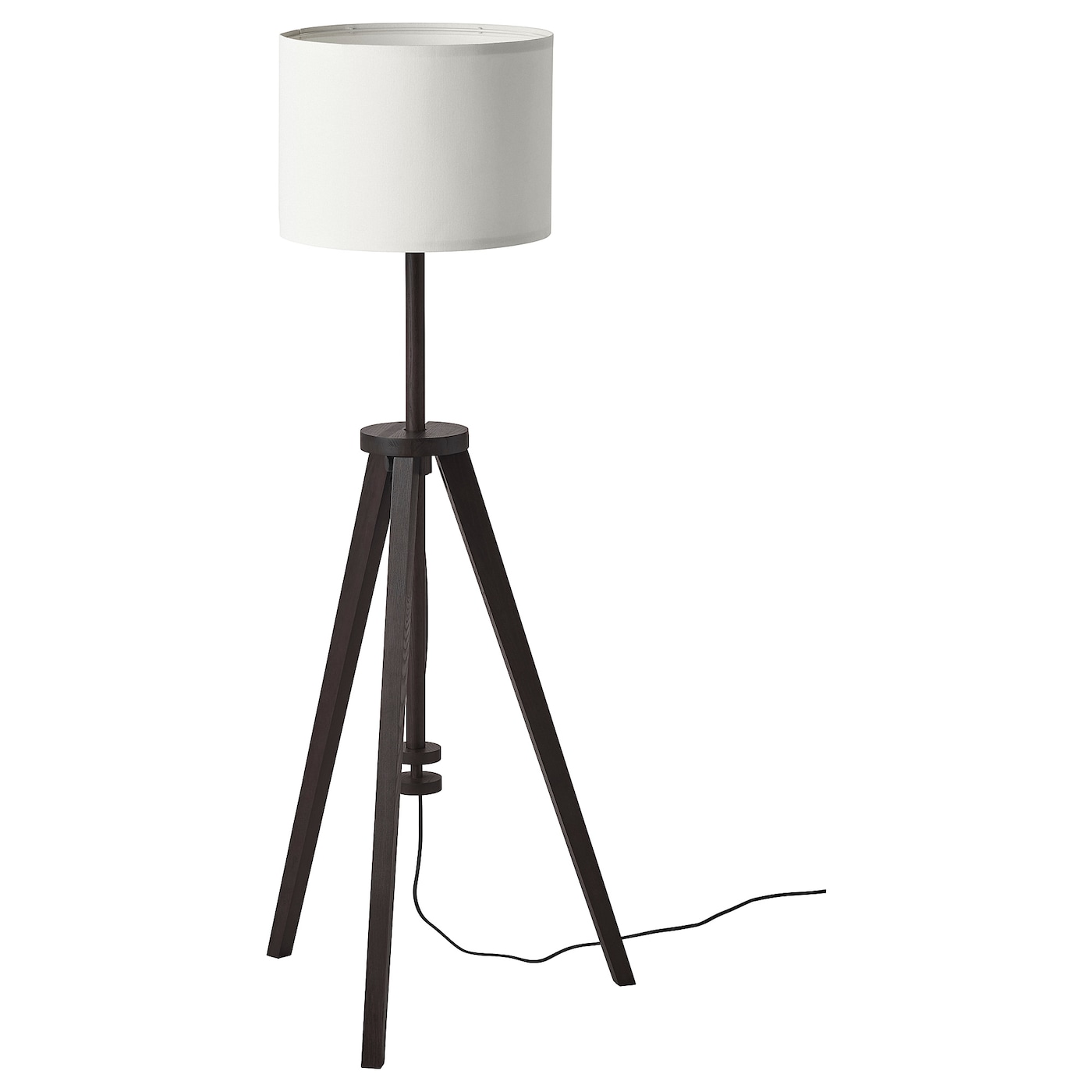 IKEA LAUTERS lampa podłogowa, brązowy jesion/biały, Maks.: 13 Wat