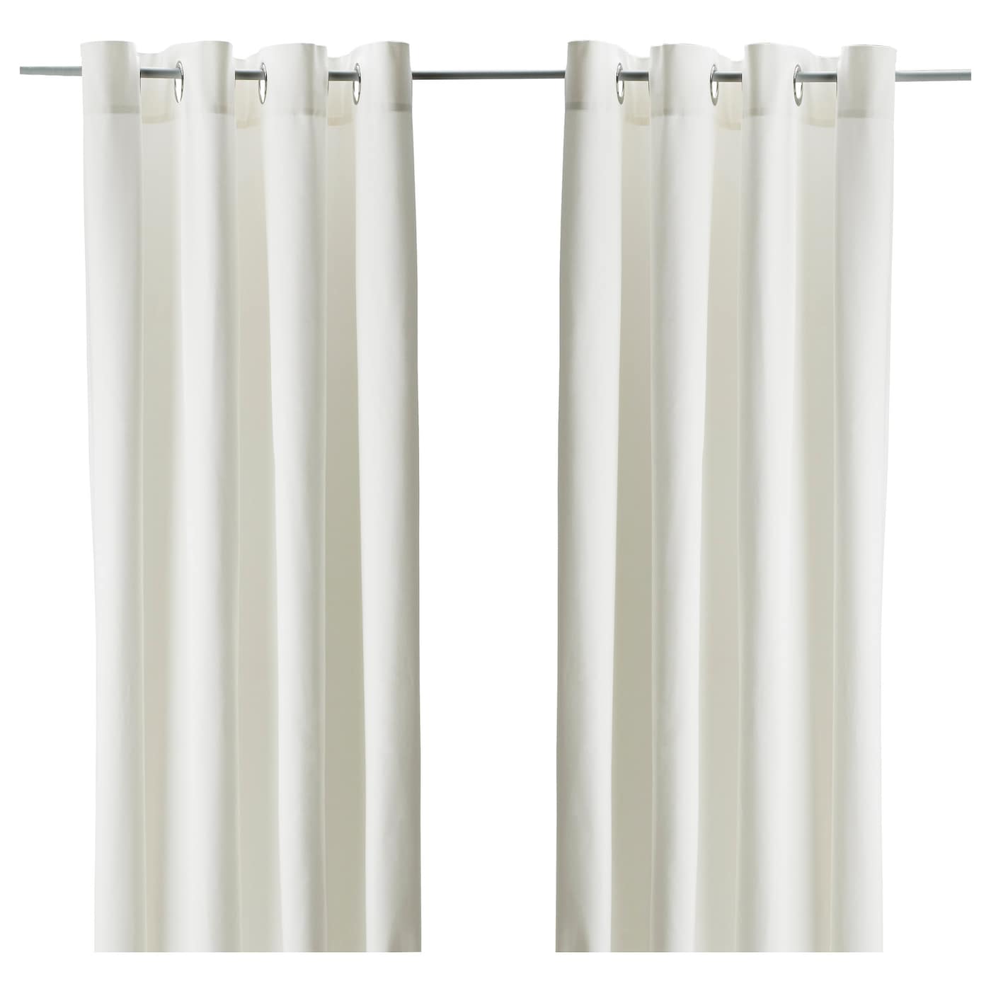 IKEA MERETE zasłony zacieniające, 1 para, biały/z oczkami, 145x300 cm