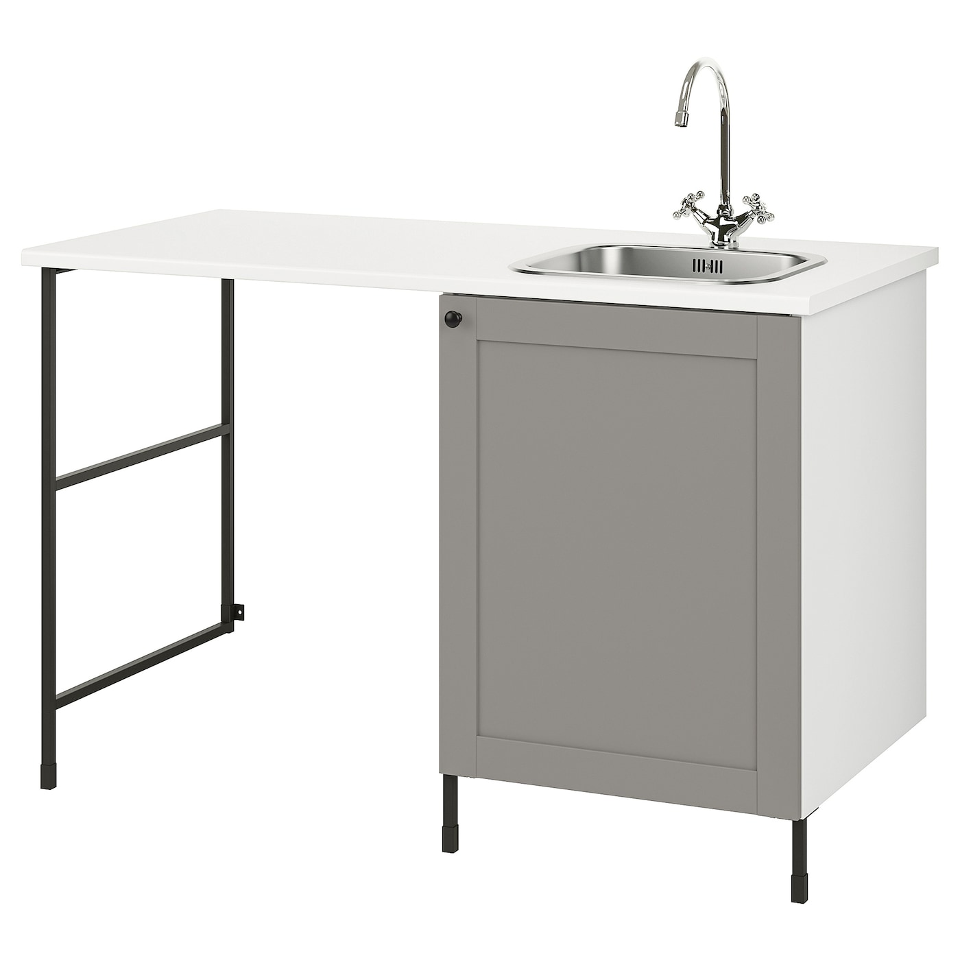IKEA ENHET pralnia, antracyt/szara rama, 139x63.5x90.5 cm