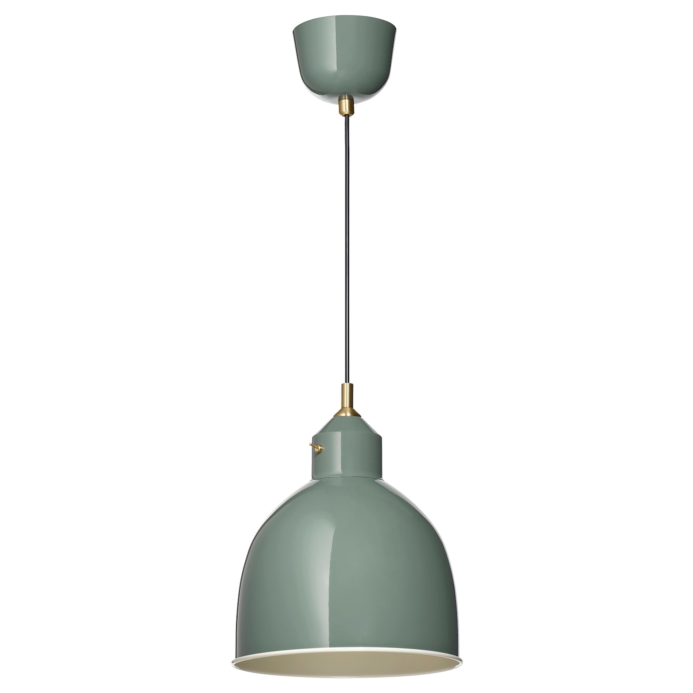 IKEA RÖDFLIK lampa wisząca, szarozielony, Długość kabla: 1.8 m