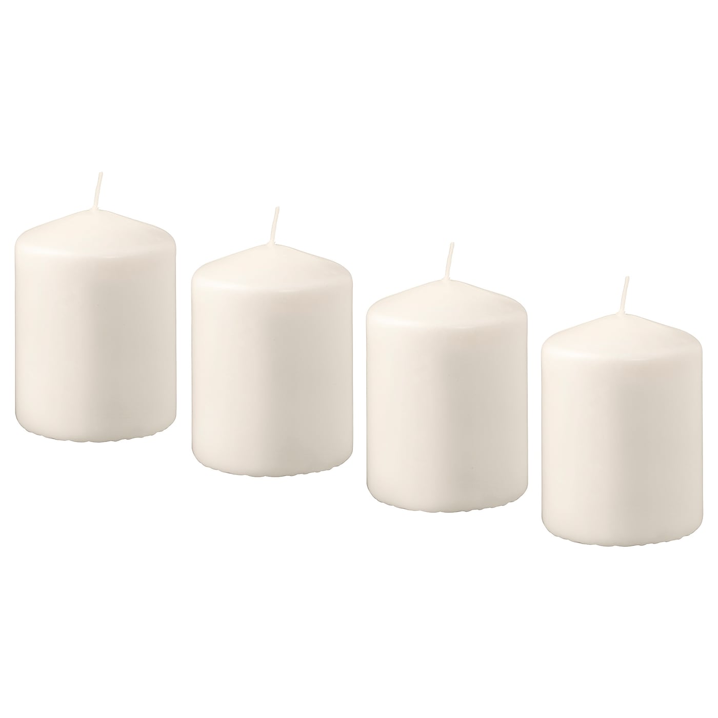 IKEA HEMSJÖ bezzapachowa świeca bryłowa, naturalny, 8 cm